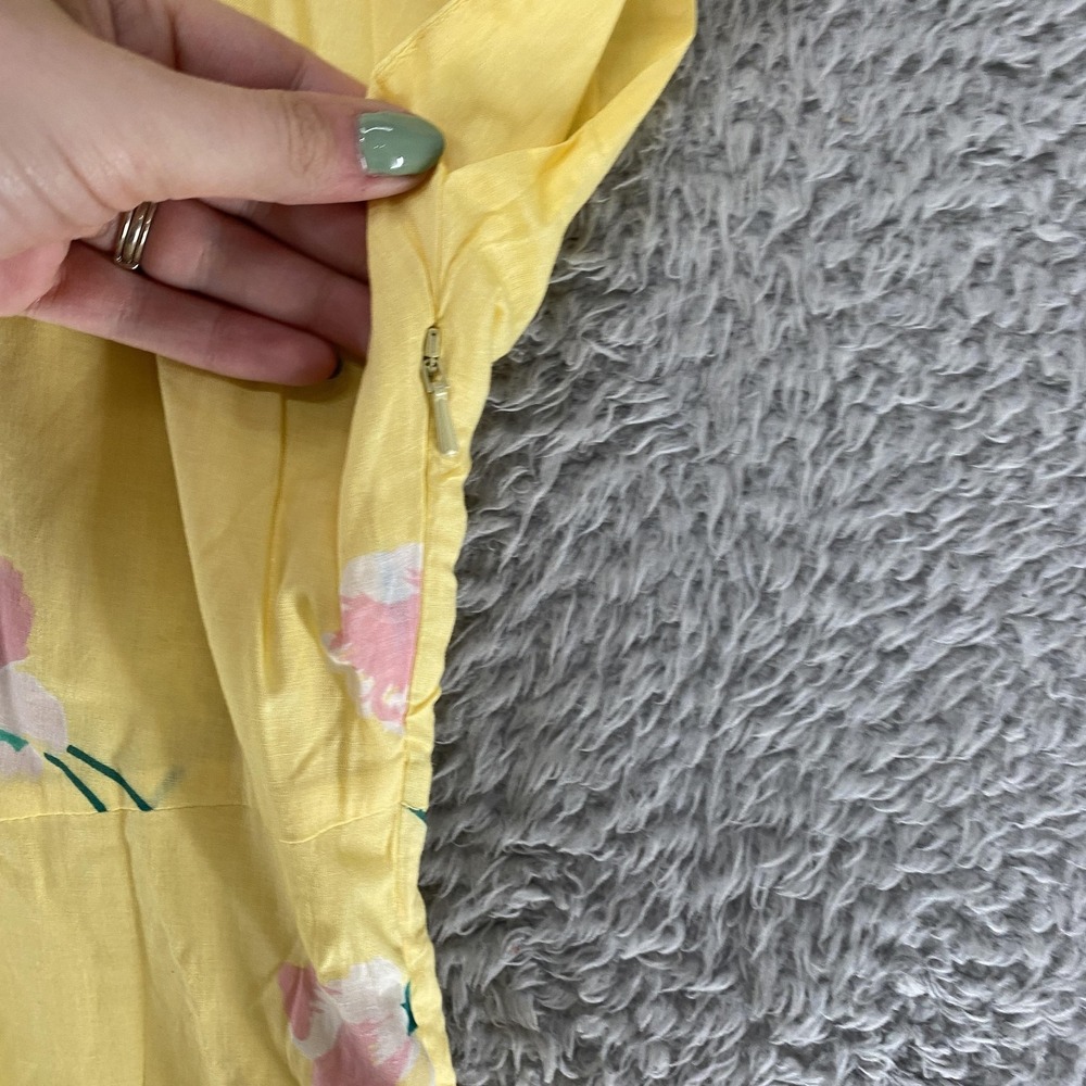 ModCloth X Emilyandfin Dress Womens 3X Yellow Babydoll Floral Fit Flare Midi - Picture 5 of 16